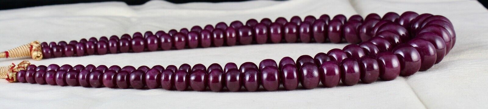 Certified Natural Ruby Beads Round 1380 Carats 18mm Gemstone Collection Necklace