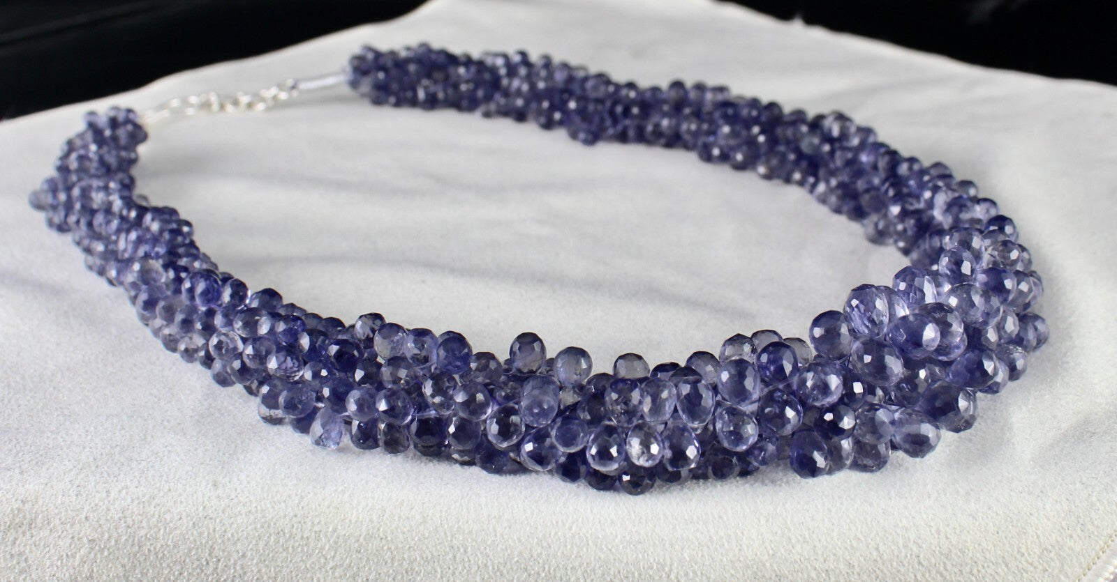 Certified Natural Blue Iolite Teardrop 901 Ct Gemstone Fashion Necklace