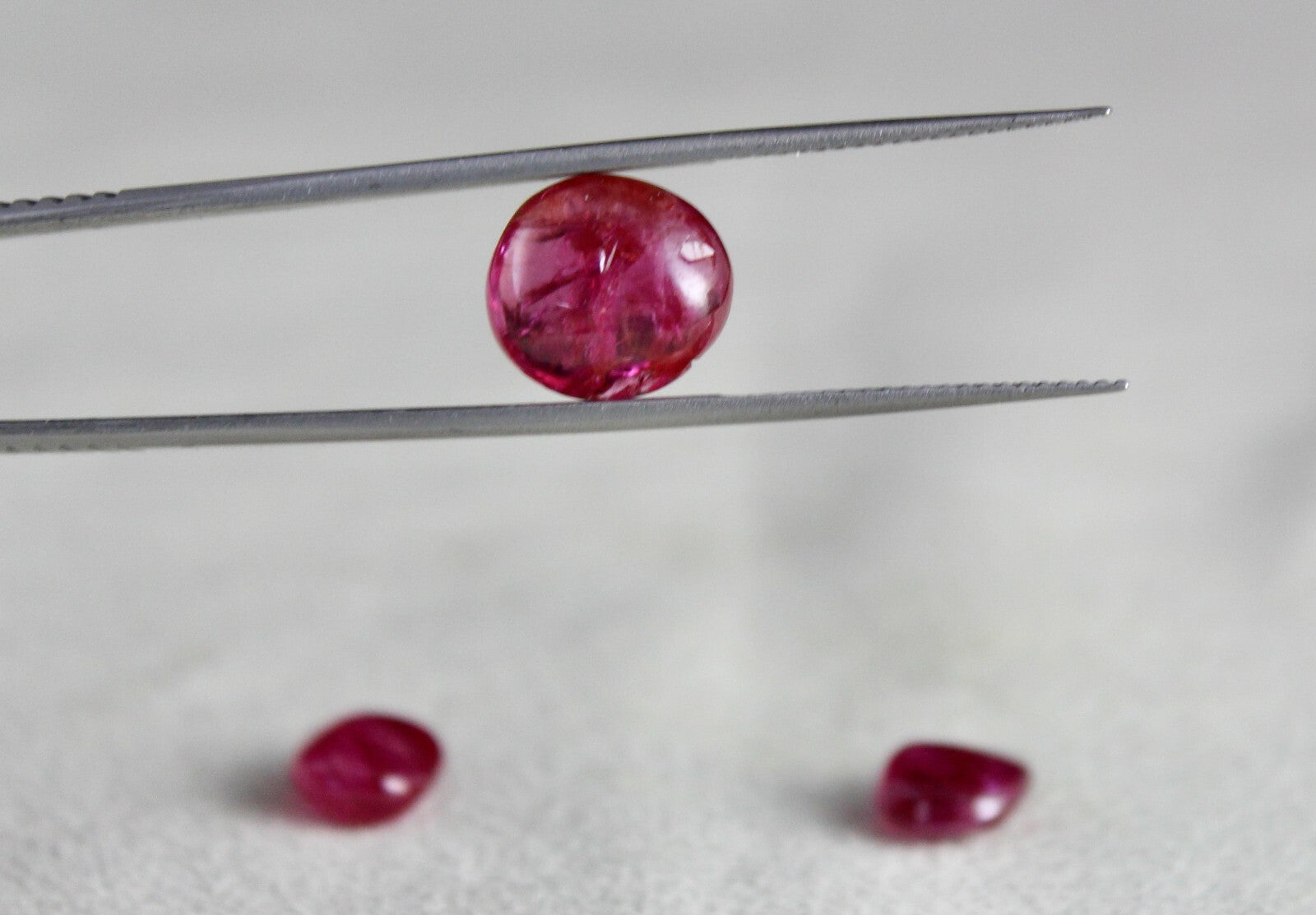 Certified Natural Ruby 12.23 Ct Oval Cabochon Loose Gemstone For 3 Stone Ring