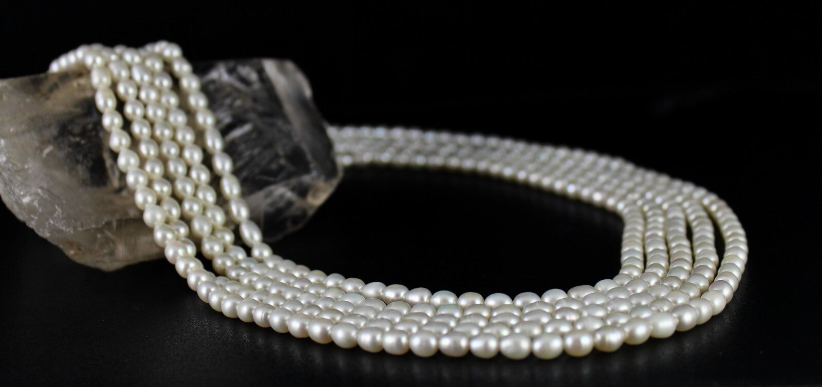 Genuine Fresh Water Pearl Beads Long 607ct Gemstone Fashion Necklace