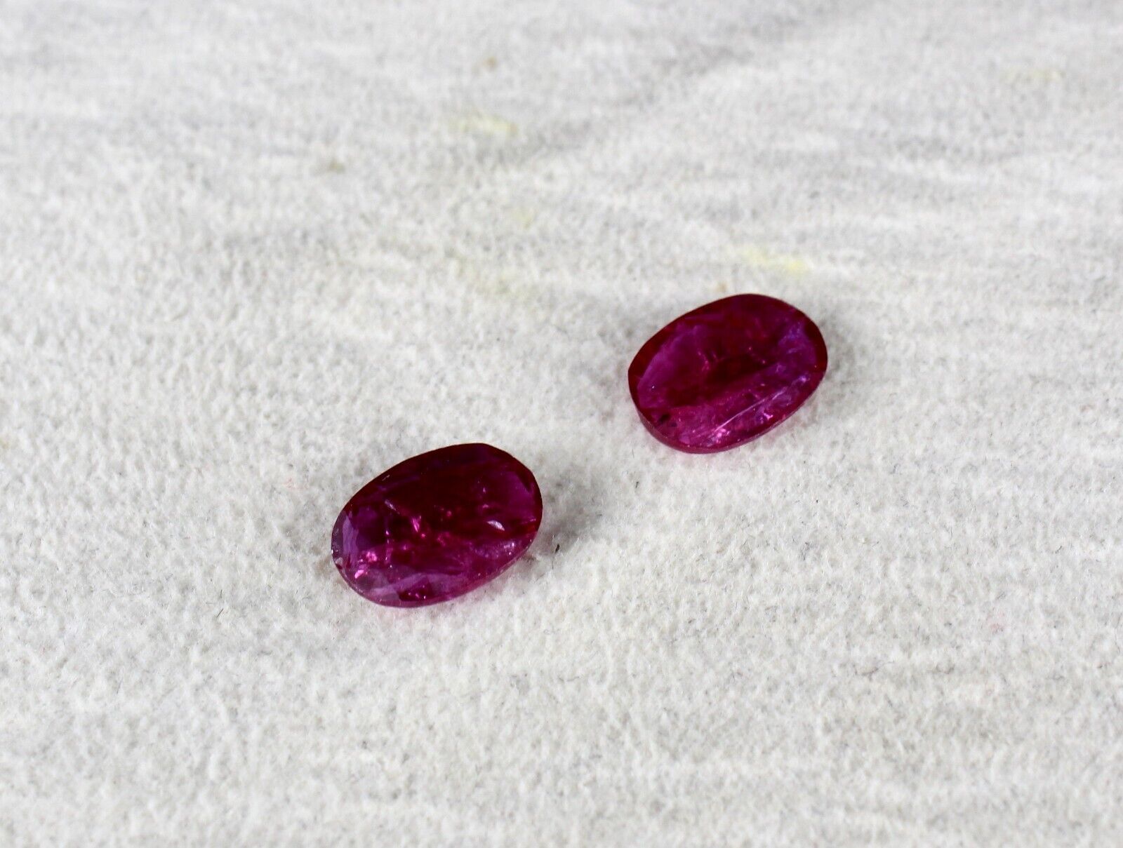 NATURAL RUBY OVAL CUT 4.92 CTS MOZAMBIQUE NOHEAT GEMSTONE PAIR DESIGNING EARRING