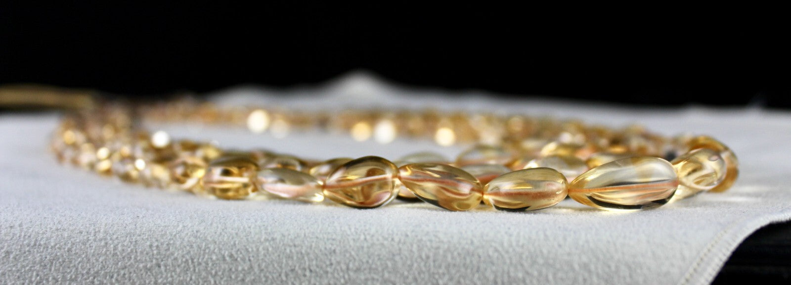 Certified Natural Yellow Citrine 764 Ct Teardrop Gemstone Fashion Necklace