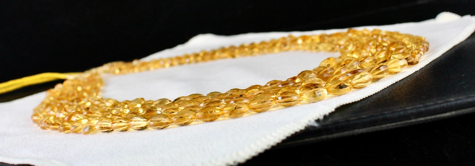 Certified Natural Yellow Citrine 752 Ct Faceted Coin Beads Necklace Women