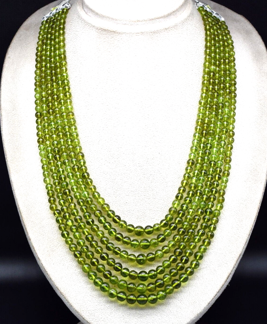 Certified Natural Peridot Beads Necklace 1004 Ct Semi Precious Gemstone