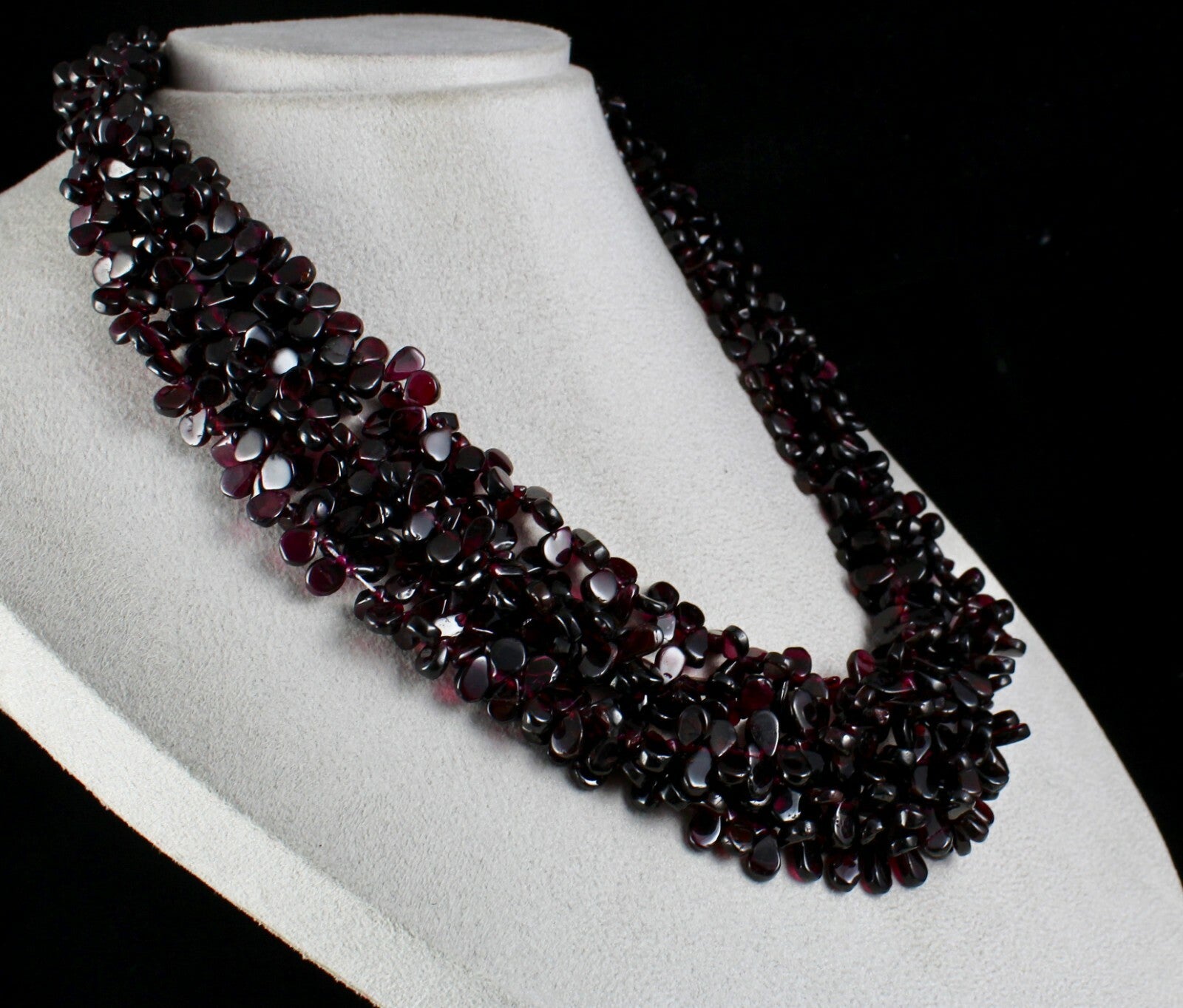 Unique Natural Garnet Beads Tear Drop 5 L 1662 Ct Red Gemstone Necklace