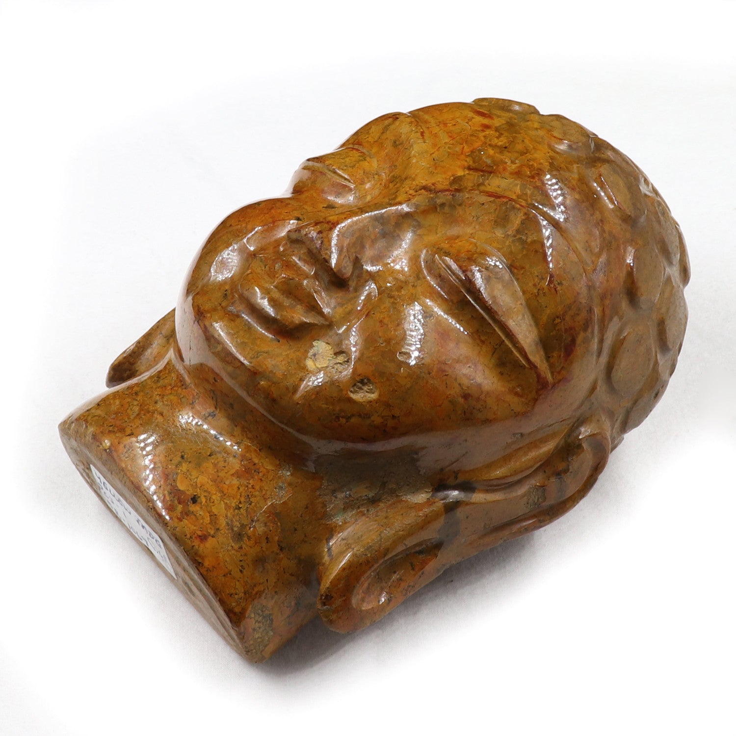 Antique Natural Yellow Jade 5345ct Buddha Head Gemstone Statue Home Decor