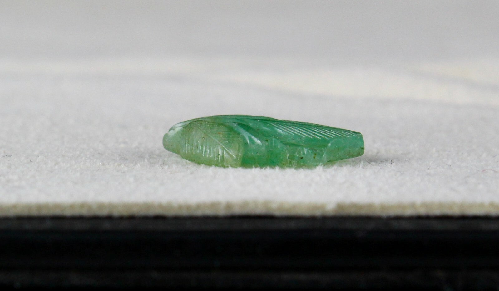 Colombian Emerald Carved Leaf 6.30 Ct Gemstone For Pendant Ring