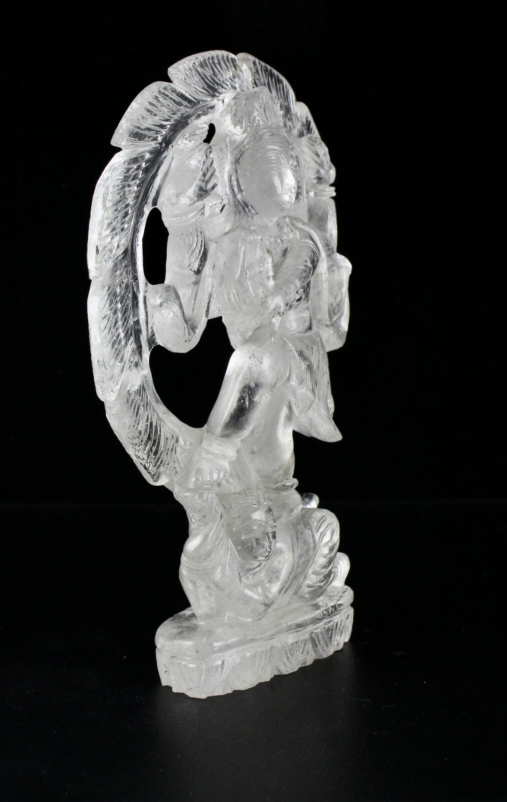 Certified Natural Rock Crystal Quartz 2670 Ct Lord Shiva Natraj Gemstone Statue