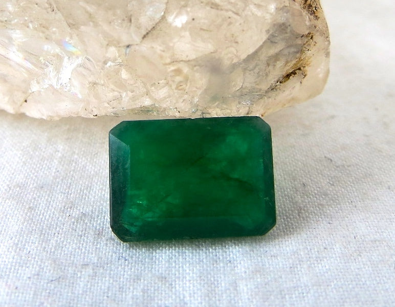 Certified Natural Emerald 12x9mm 3.71ct Octagon Gemstone For Ring/pendant