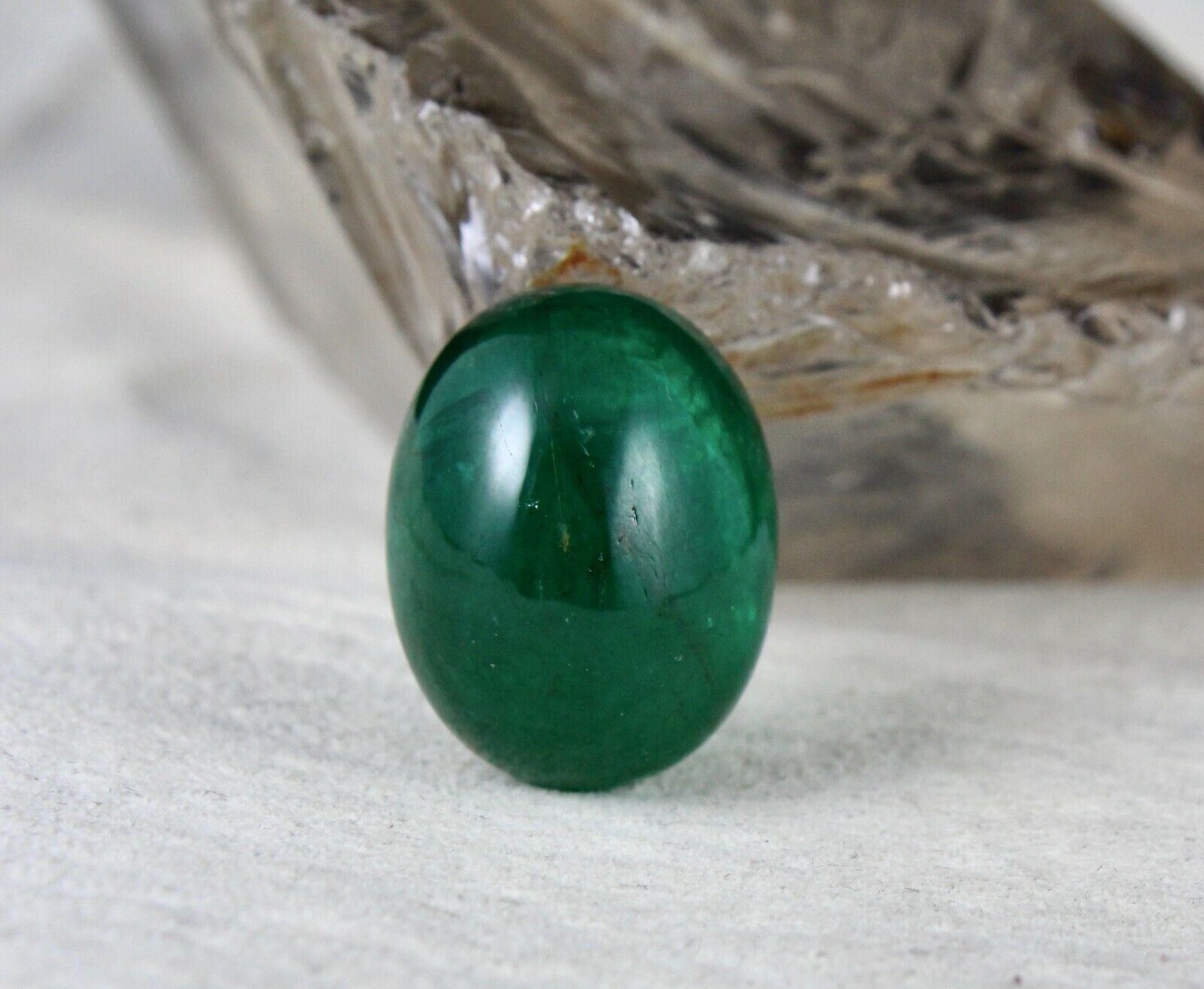 Natural Zambian Emerald Oval Cabochon 38.58 Cts Loose Big Gemstone Ring Pendant