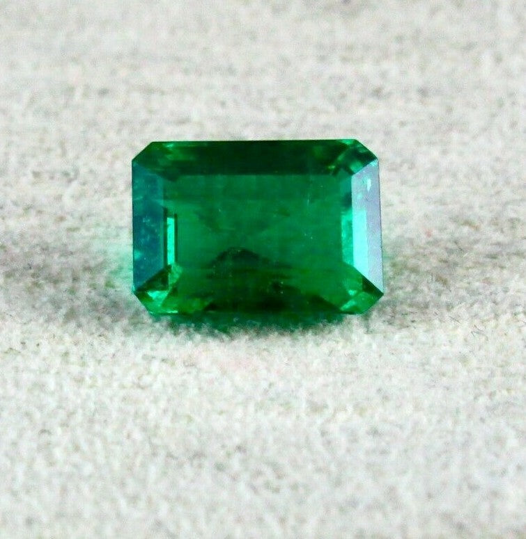 Certified Natural Emerald Octagon Cut 3.85ct 11x8mm Sterling Silver Ring Pendant