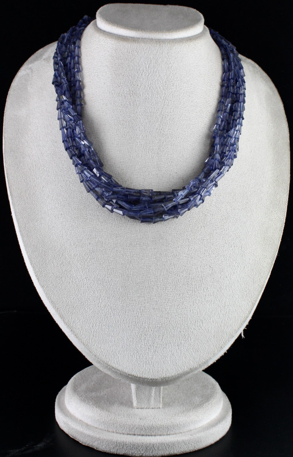 Natural Iolite Teardrops Fancy Blue Gemstone Necklace 498 Ct Fashion Beaded 8 L
