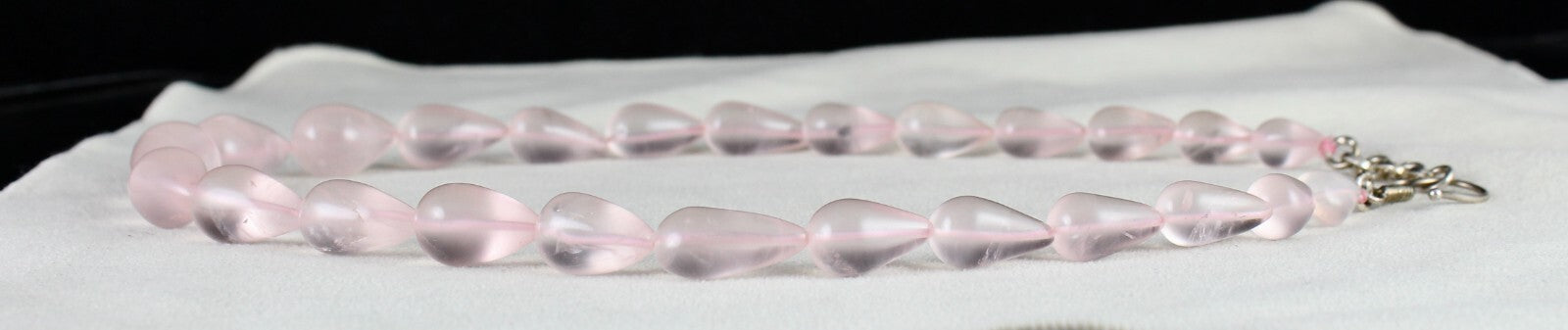 Natural Rose Quartz Necklace 337ct Gemstone Fashion Beads Drops Cabochon Women