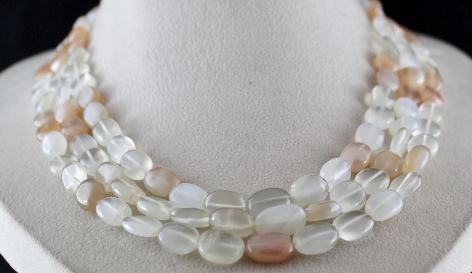 Natural Multi Colour Moonstone Beads Long 3 L 558 Ct Gemstone Fashion Necklace