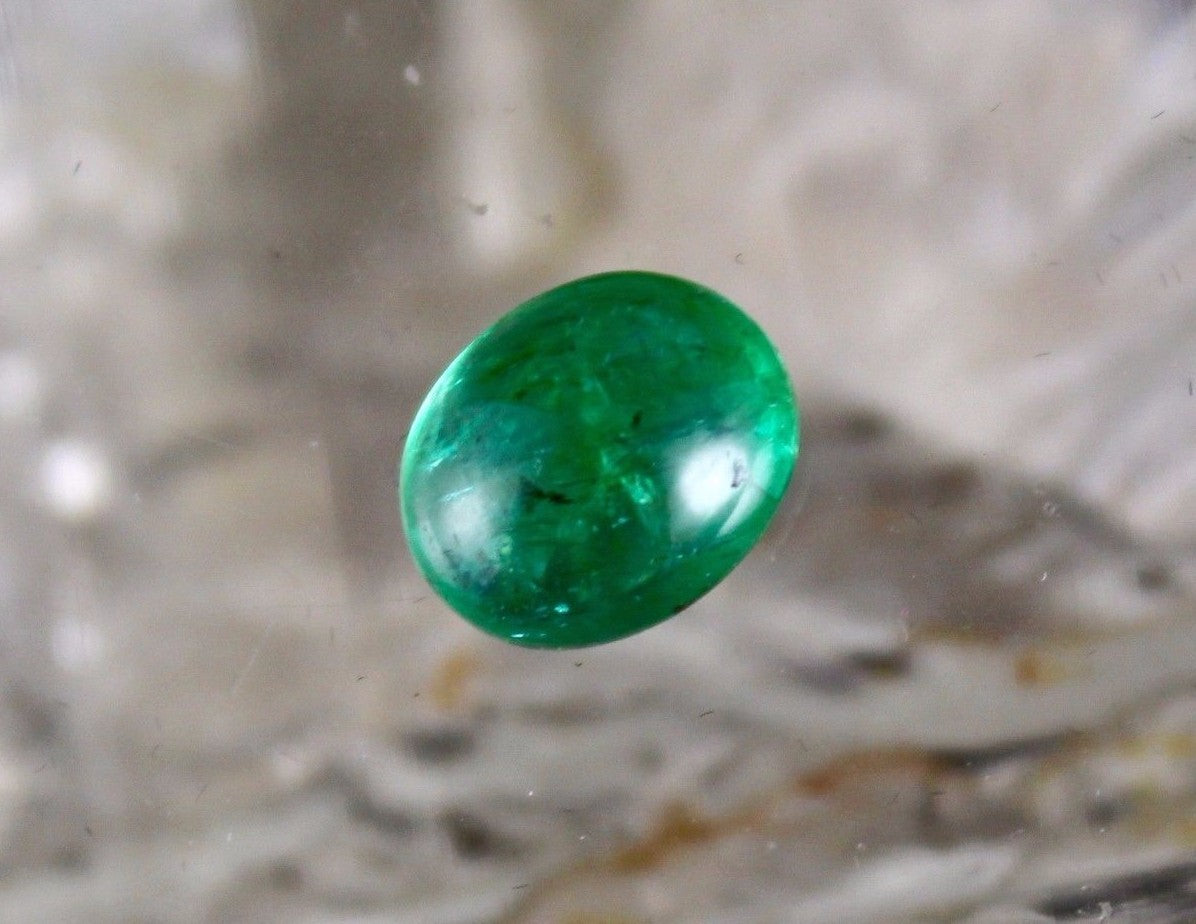 Certified Natural Zambian Emerald Oval Cabochon 3.71 Ct Gemstone For Ring