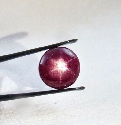 NATURAL 6 LINE STAR RUBY OVAL CABOCHON 21.35 CTS GEMSTONE FOR RING PENDANT