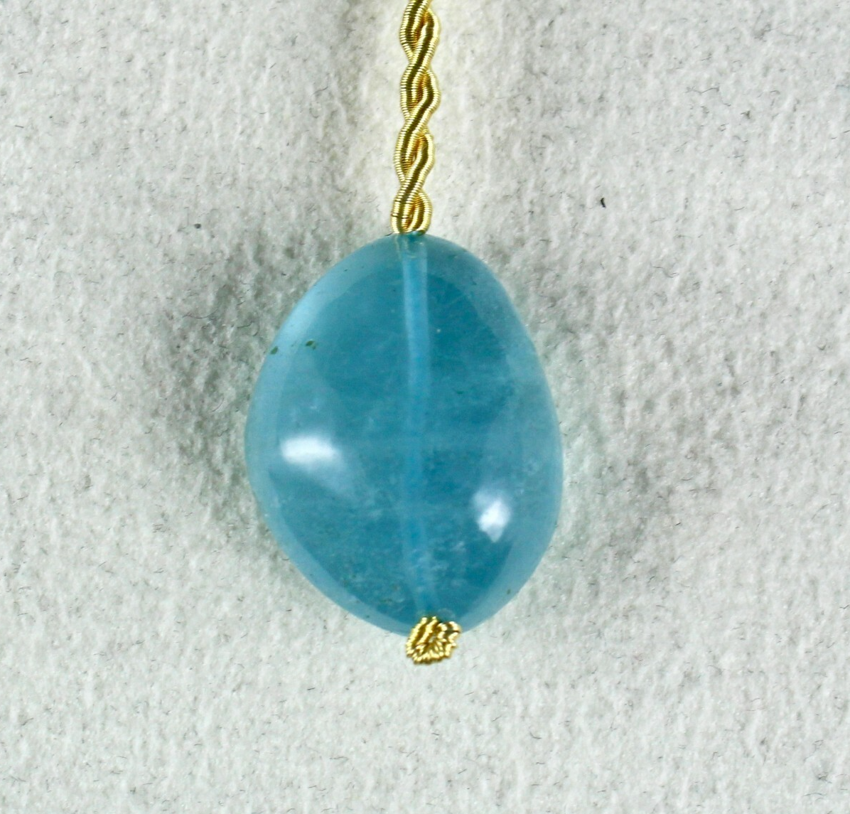 Blue Aquamarine Nugget Beads 22.82ct Drilled Gemstone Pendant