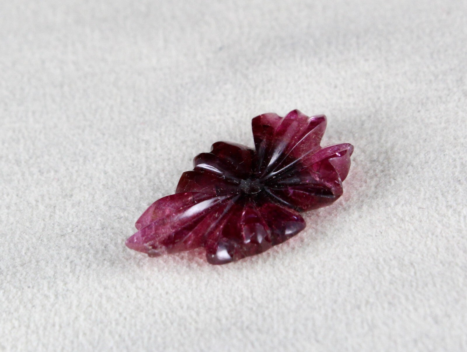 Natural Tourmaline 22.69 Ct Carved Flower Gemstone For Ring Pendant Design