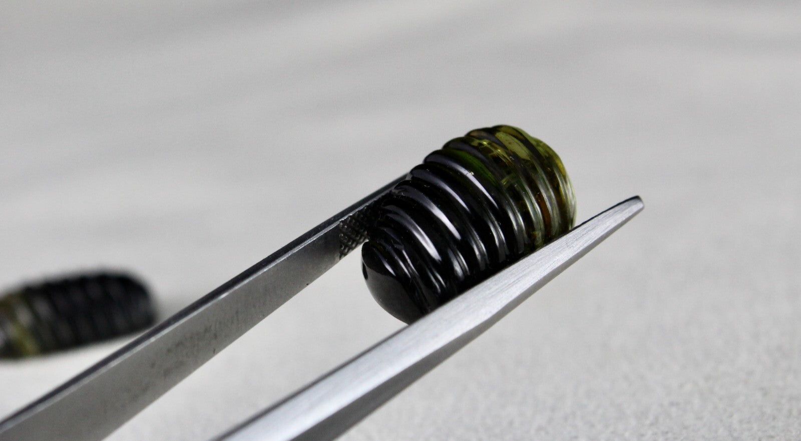 Natural Greenish Black Tourmaline 24.72 Ct Carved Leaves Gemstone Earring Set