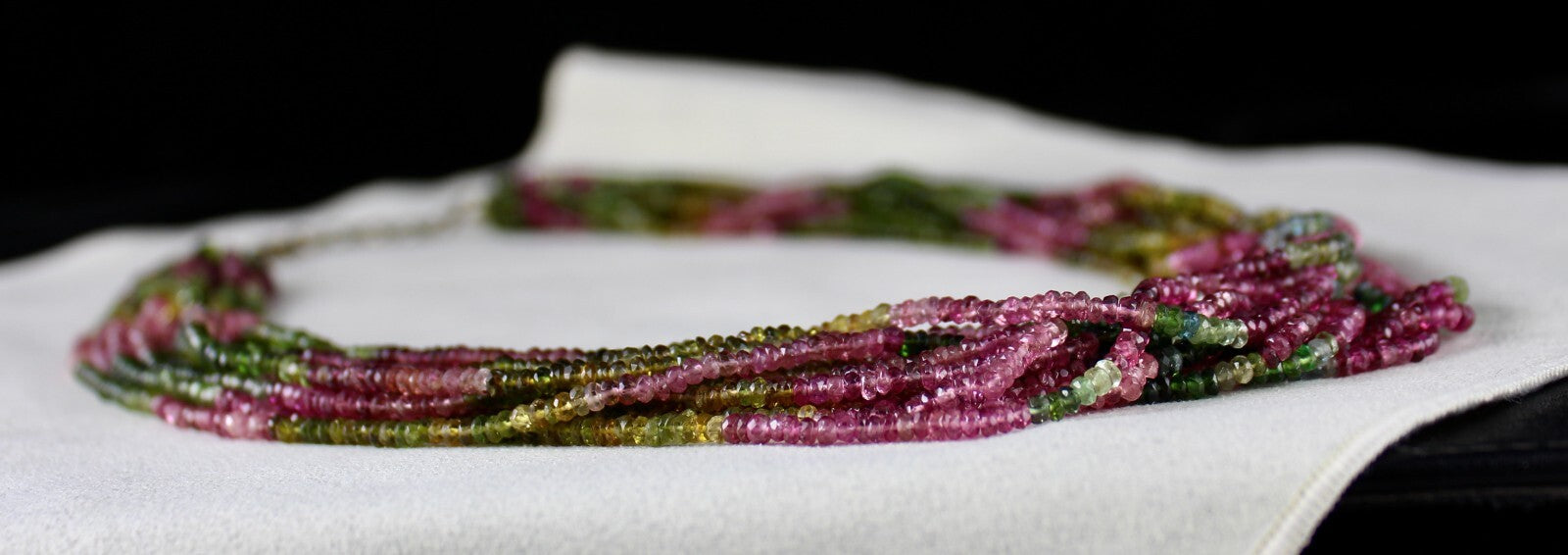 Certified Natural Multi Tourmaline 675 Ct Faceted Gemstone Necklace For Women