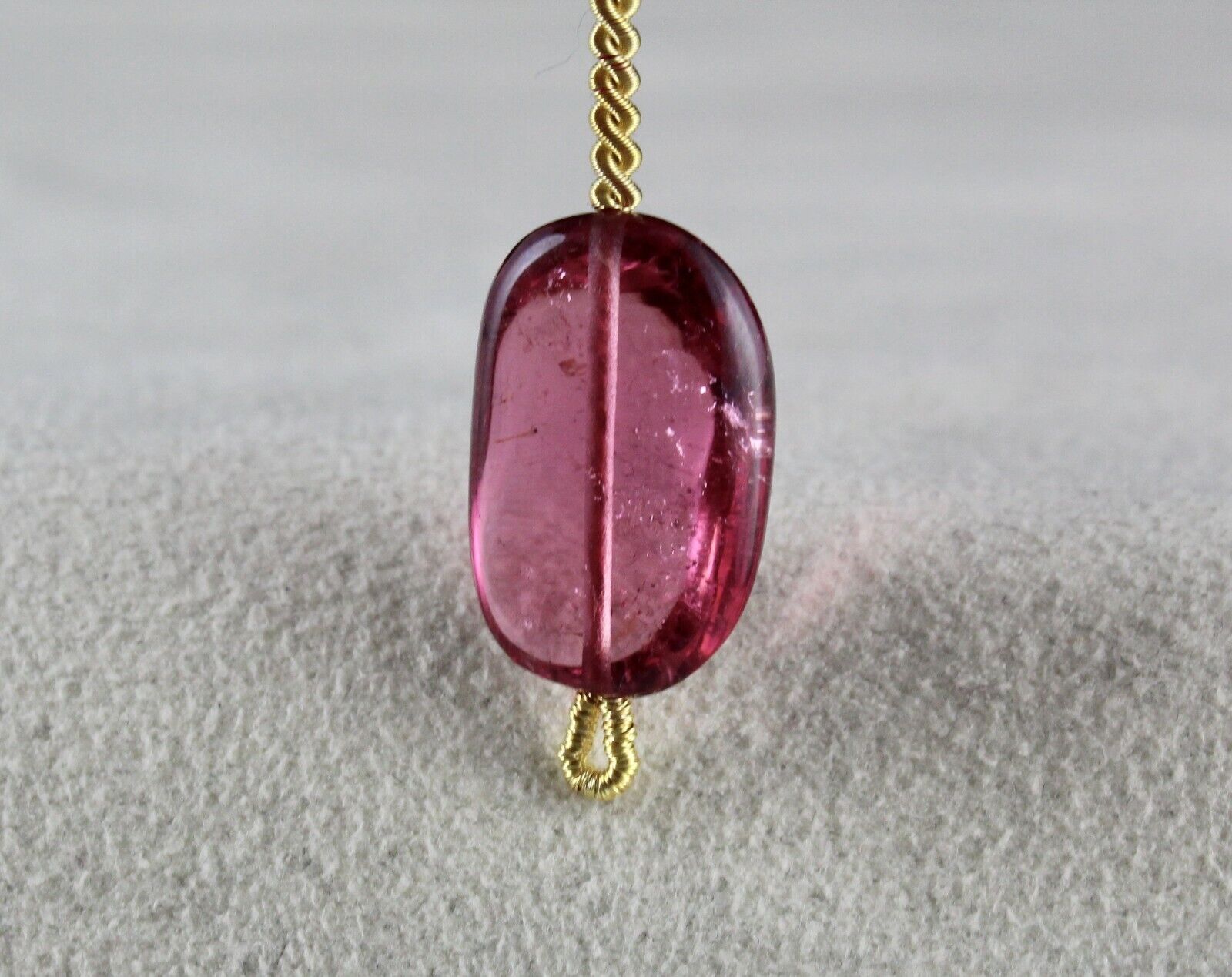 Natural Pink Tourmaline Rubellite Bead Hanging 14.27 Cts Gemstone Pendant Design