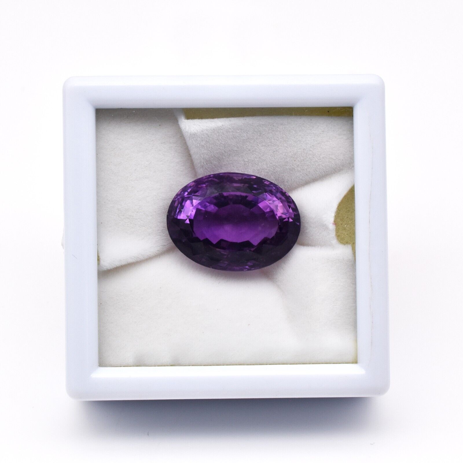 Natural Amethyst Cut Oval 21X15mm 26.74 Ct Semi Precious Gemstone Pendant Ring