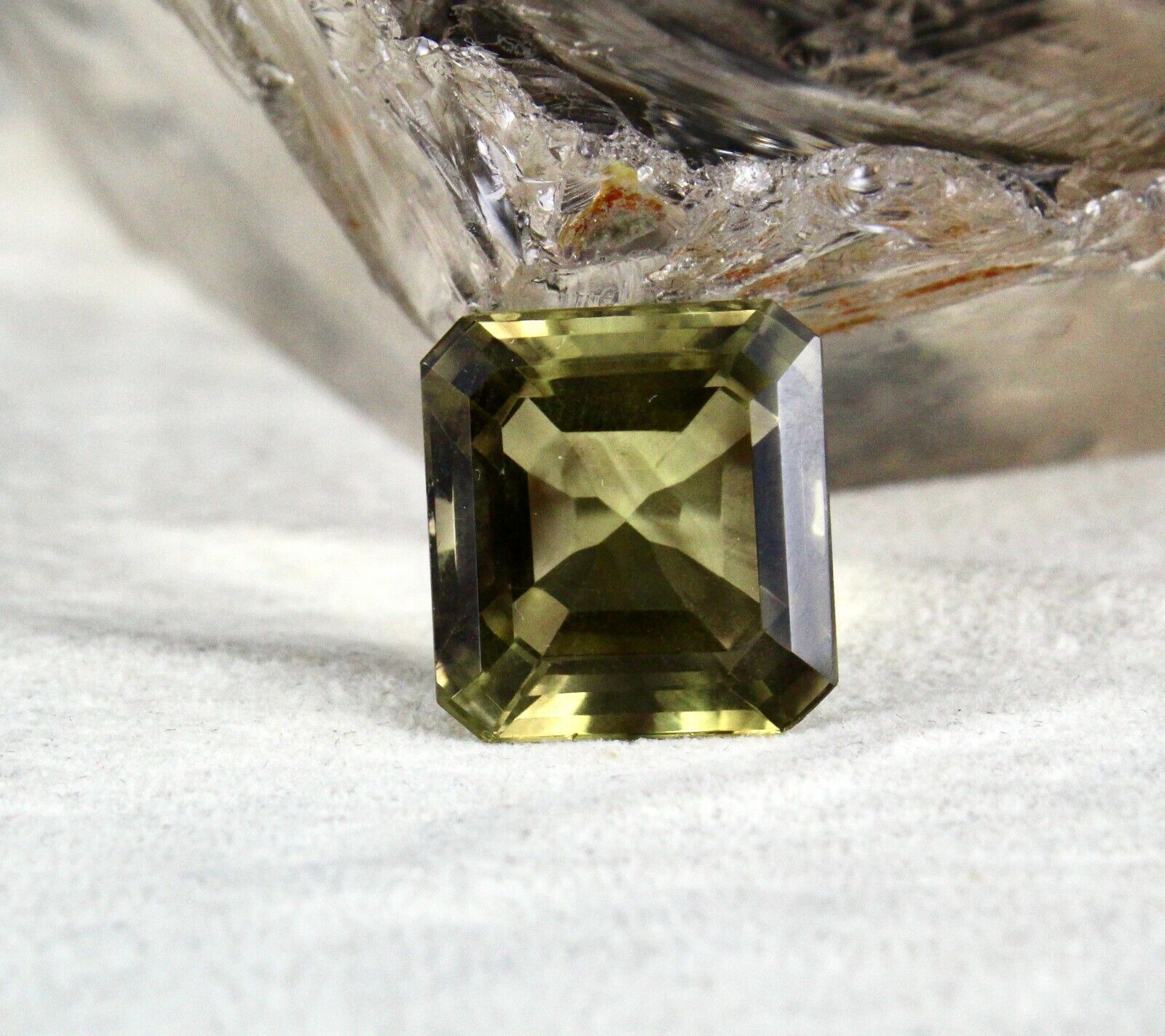 Natural Lemon Quartz Square Cut 17 x 18 mm 26.42 Cts Big Loose Gemstone Pendant