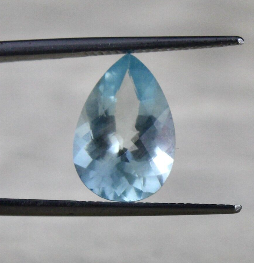 FINEST NATURAL BLUE AQUAMARINE PEAR CUT 4.51 CARATS GEMSTONE FOR RING PENDANT