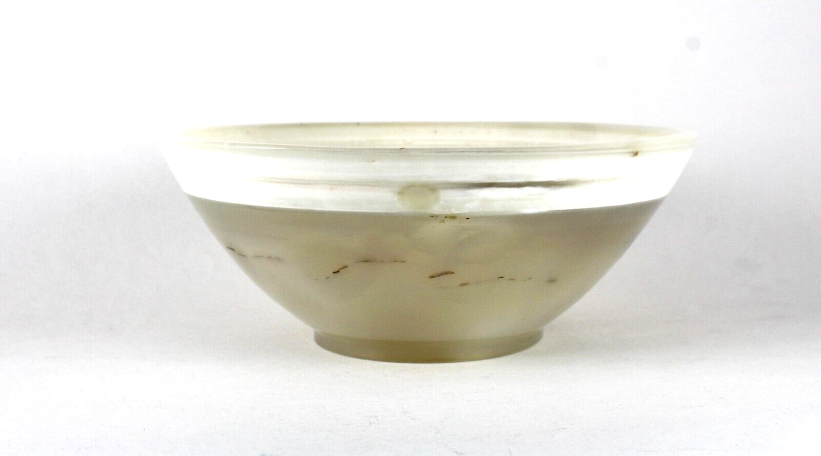 Hand Crafted Natural Chalcedony Carved Round 1955 Cts gemstone Bowl Home Decor