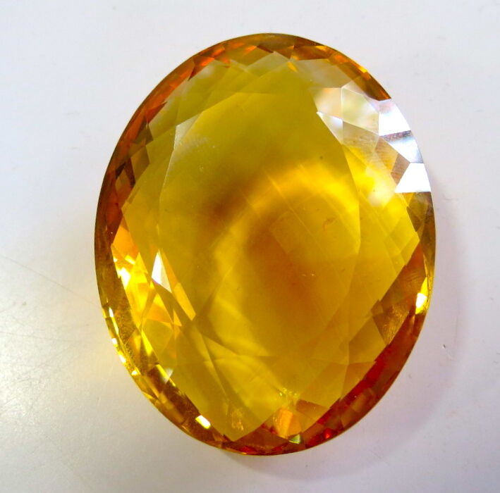 Fine Natural Yellow Citrine Oval Cut 46X37mm 242 Ct Big Gemstone Pendant Design