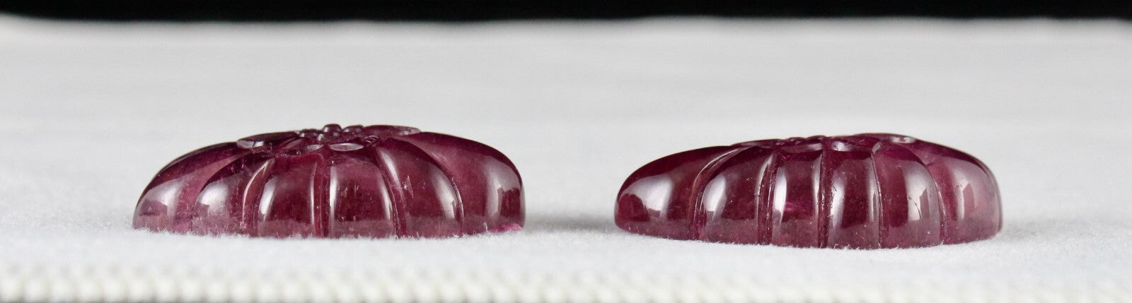 Certified Natural Rubellite Tourmaline 108.77 Ct Oval Engraved Gemstone Earrings