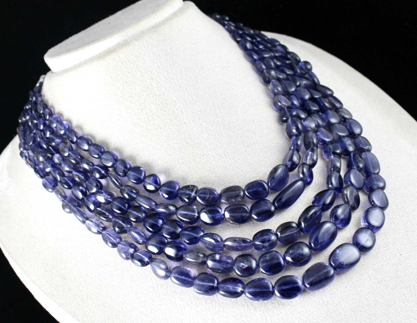 Natural Iolite Cabochon 5 L 846 Ct Finest Blue Gemstone Estate Party Necklace