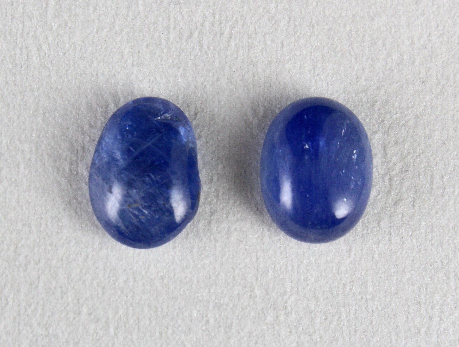 Certified Natural Blue Sapphire 33.83 Ct Cabochon Loose Gemstone Earring Pair