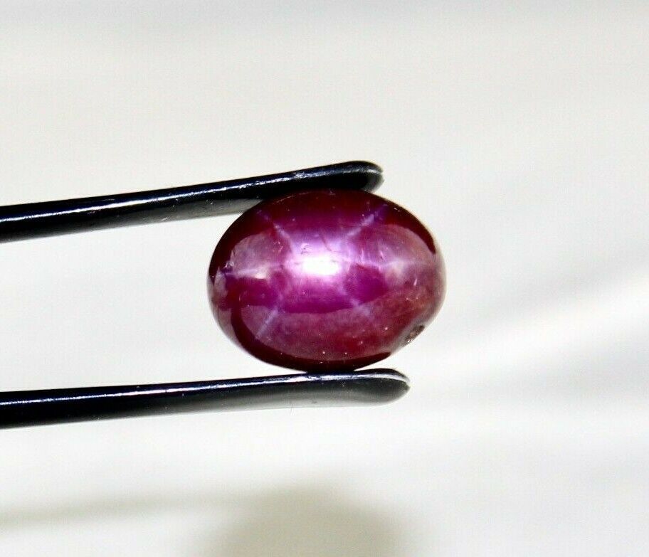 A+TOP NATURAL 6 LINE STAR RUBY OVAL CABOCHON 11.53 CTS GEMSTONE FOR RING PENDANT