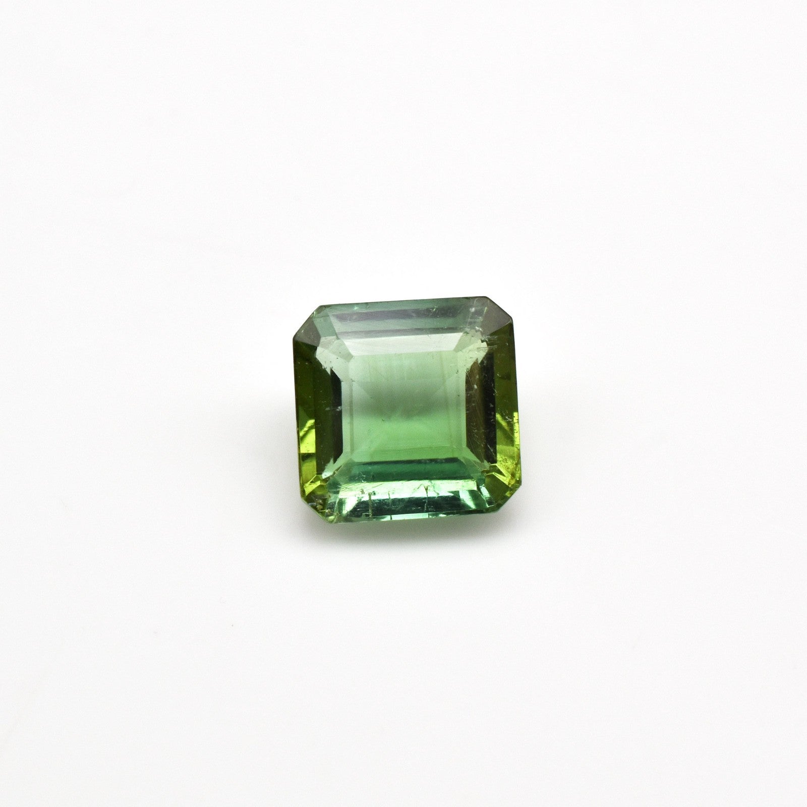 Certified Natural Green Tourmaline 3.39 Ct Octagon Cut Gemstone Ring Pendant