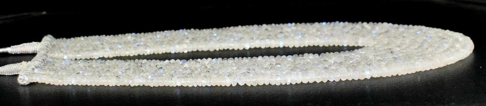 Rainbow Moonstone Beaded Fashion Necklace 9 String 1132 Carats Natural Gemstone