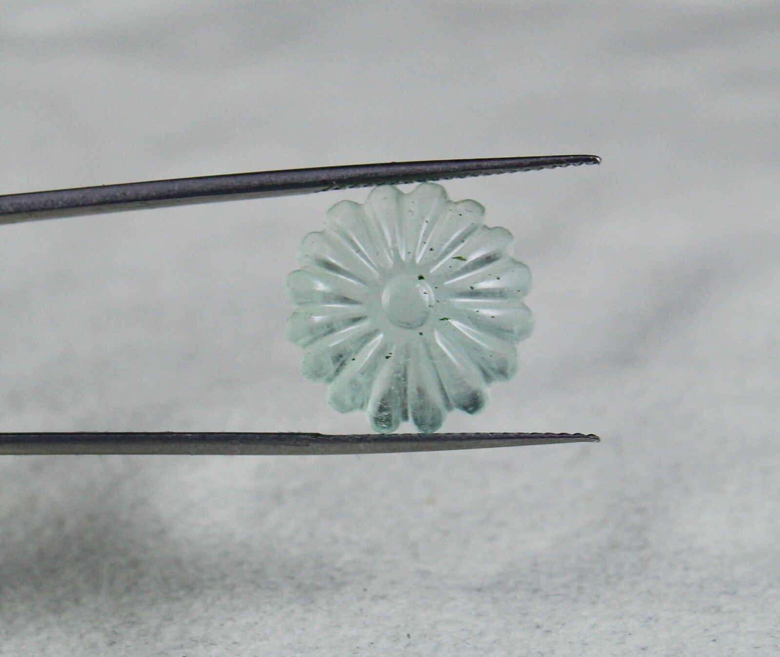 Natural Blue Aquamarine 10.72ct Carved Gemstone For Pendant Ring