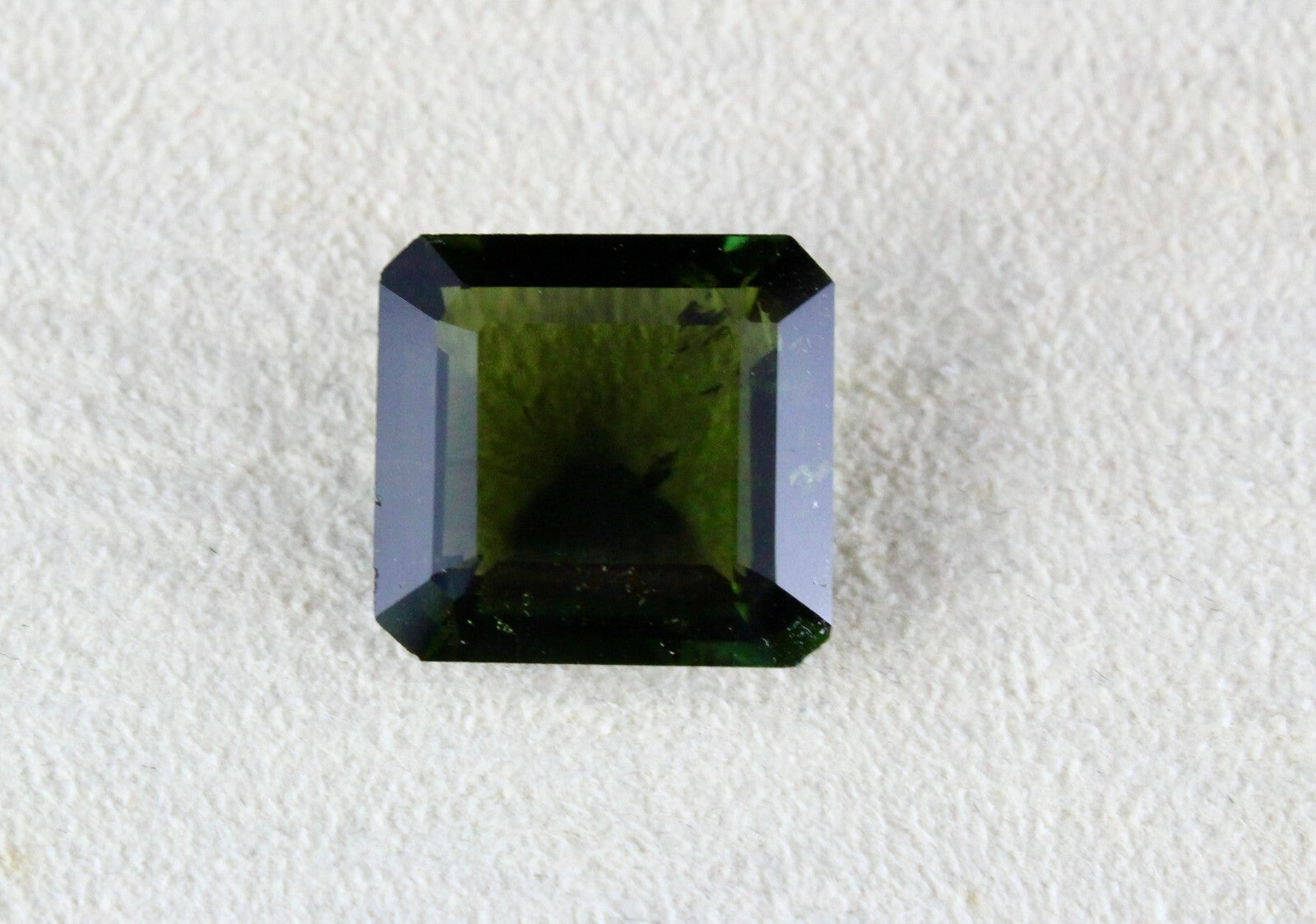 Certified Natural Green Tourmaline Square Cut Gem 15.29 Ct For Ring Or Pendant