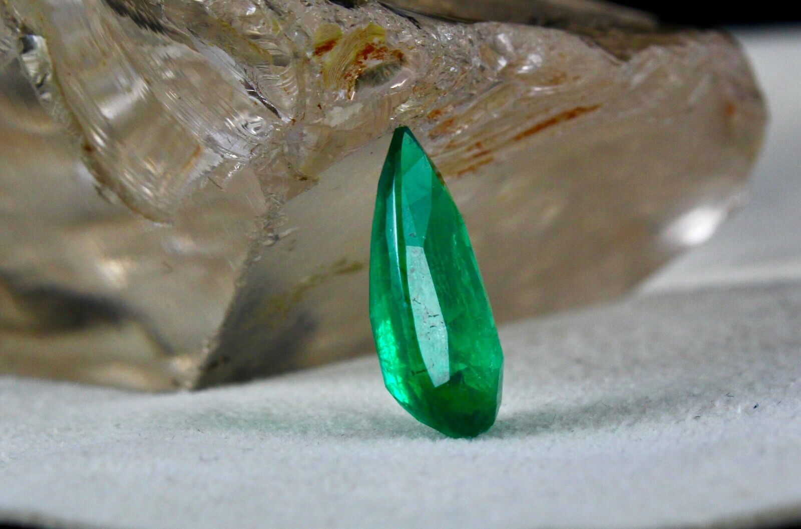 Gtl Certified Natural Zambian Emerald Pear 5.76 Cts Loose Gemstone Ring Pendant