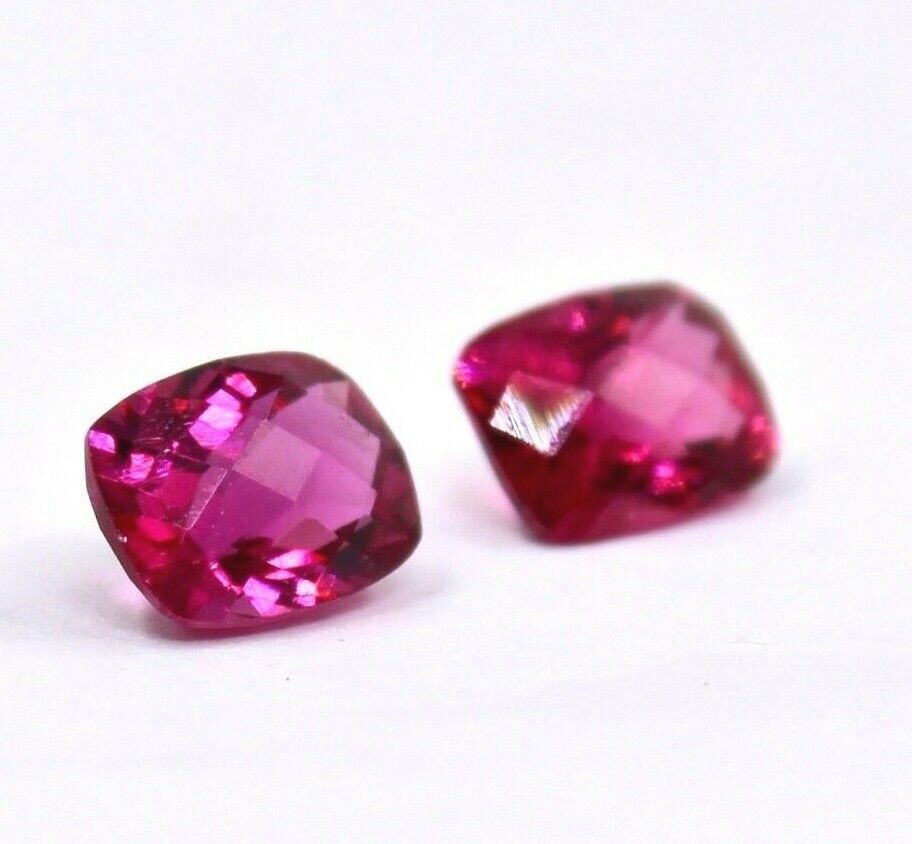 NATURAL PINK TOURMALINE RUBELLITE CUT 8X6 MM 2.68 CTS GEMSTONE FOR EARRING