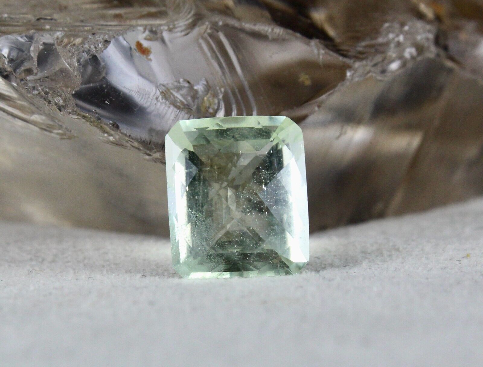 NATURAL GREEN AQUAMARINE CUT OCTAGON 7.29 CTS 13X11 MM GEMSTONE RING PENDANT