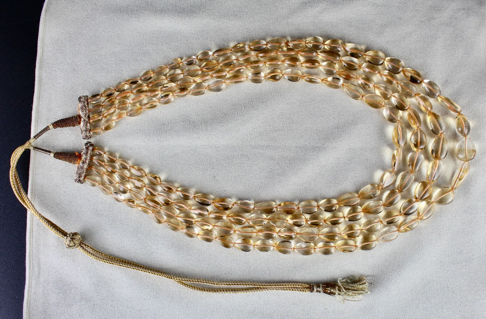 Certified Natural Yellow Citrine 764 Ct Teardrop Gemstone Fashion Necklace