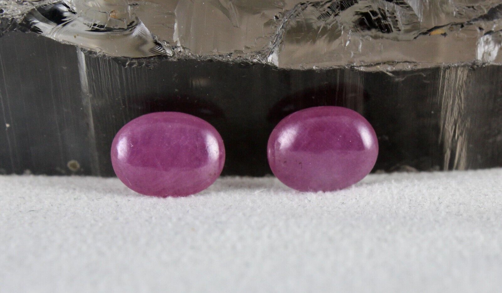 NATURAL RUBY OVAL CABOCHON 4 PC 18.19 CT LOOSE GEMSTONE FOR EARRING DESIGNING