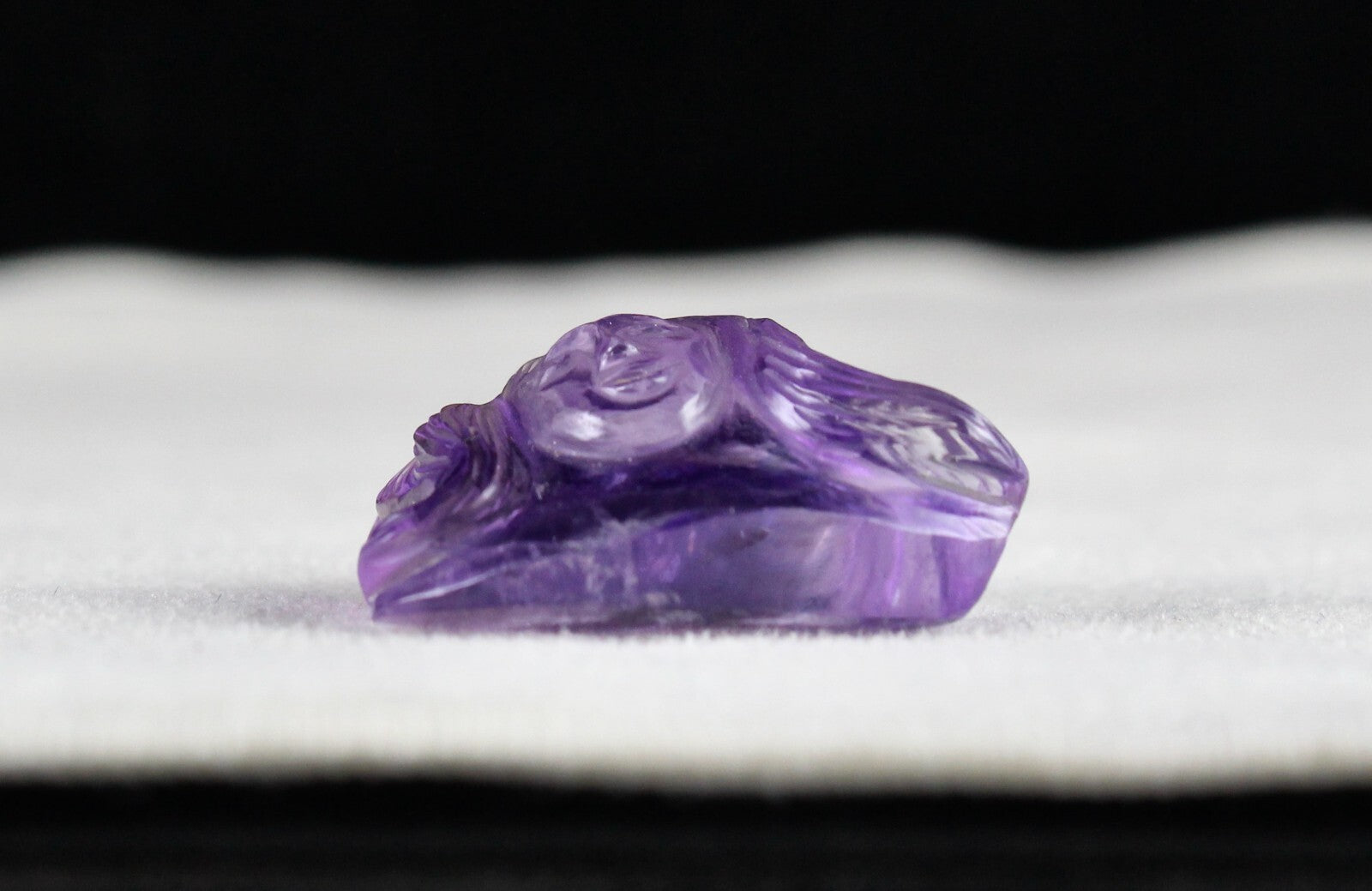 Natural Brazilian Amethyst 46.89ct Lady Carved Gemstone Pendant Design