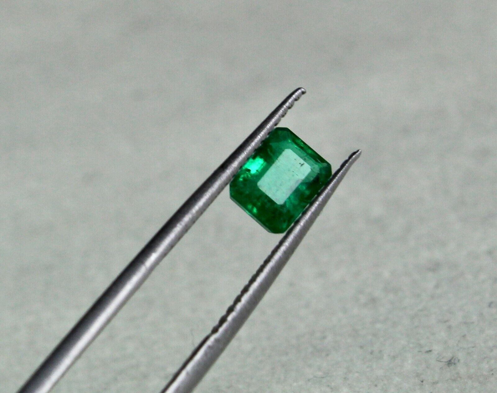 6X4 MM TOP NATURAL EMERALD OCTAGON CUT 3 PCS 1.64 CARATS PRECIOUS GEMSTONE RING