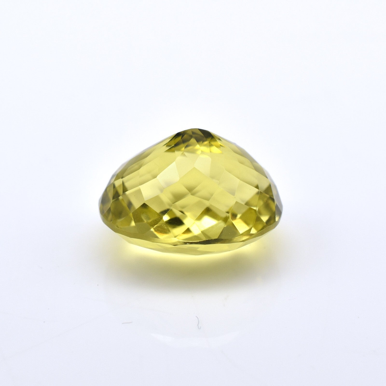 Natural Green Gold Lemon Quartz 23.60 Ct Oval Cut Gemstone Ring Pendant