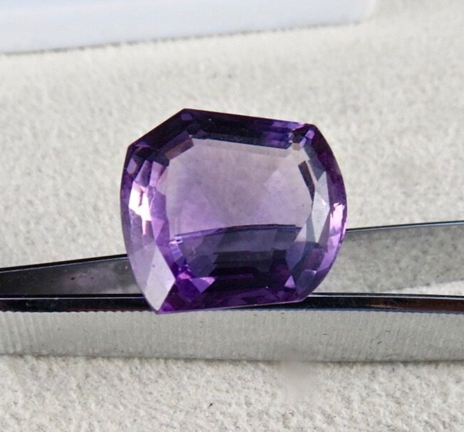 Top Natural Amethyst Fancy Cut 24.85 Ct Purple Clean Gemstone For Pendant Ring