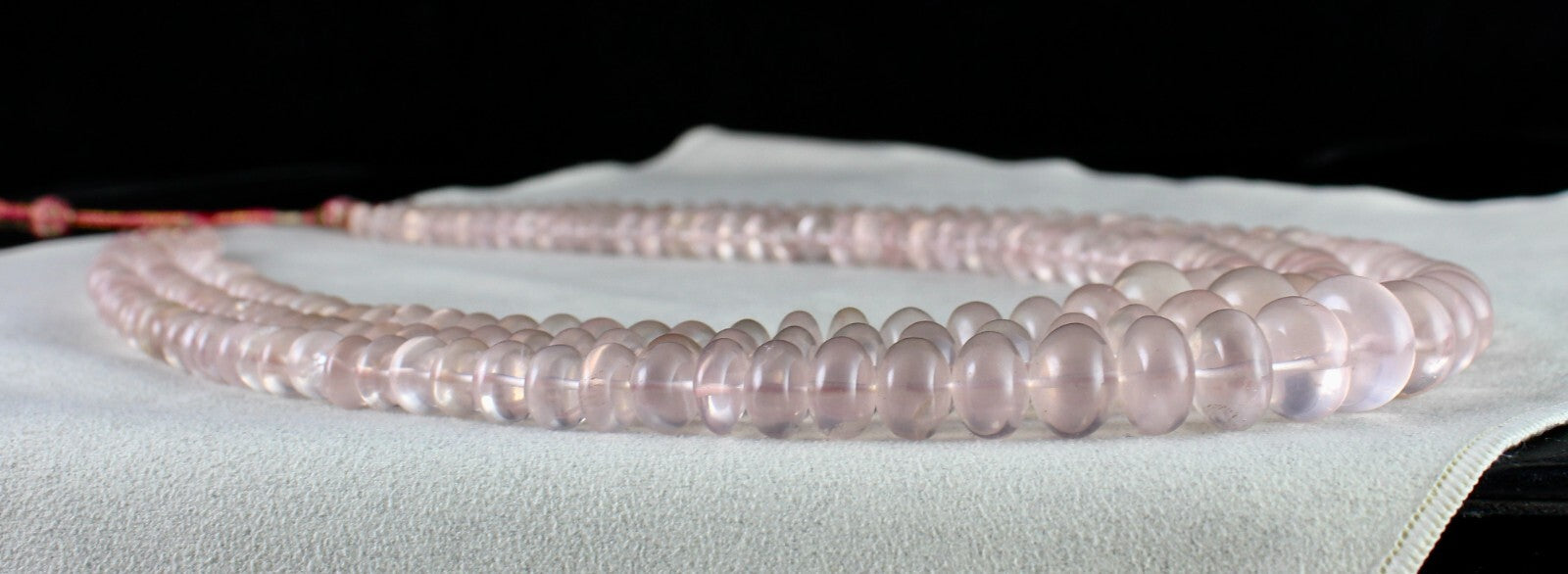 Certified Natural Rose Quartz Beads Round 1050 Ct Big Gemstone Pink Necklace
