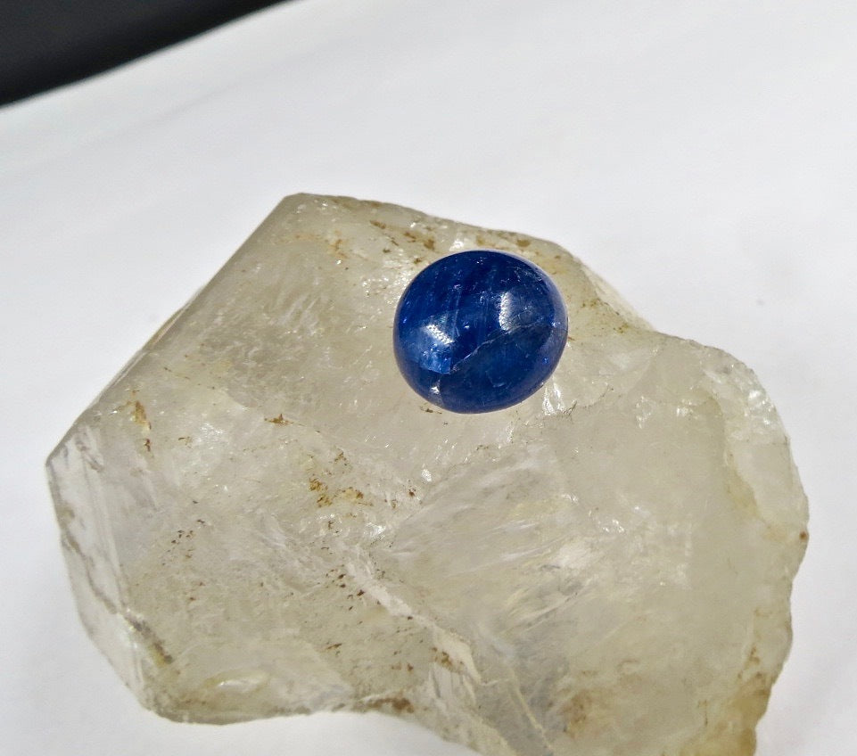 Certified Natural Unheated Blue Sapphire Cabochon 11.62 Ct Gemstone Design