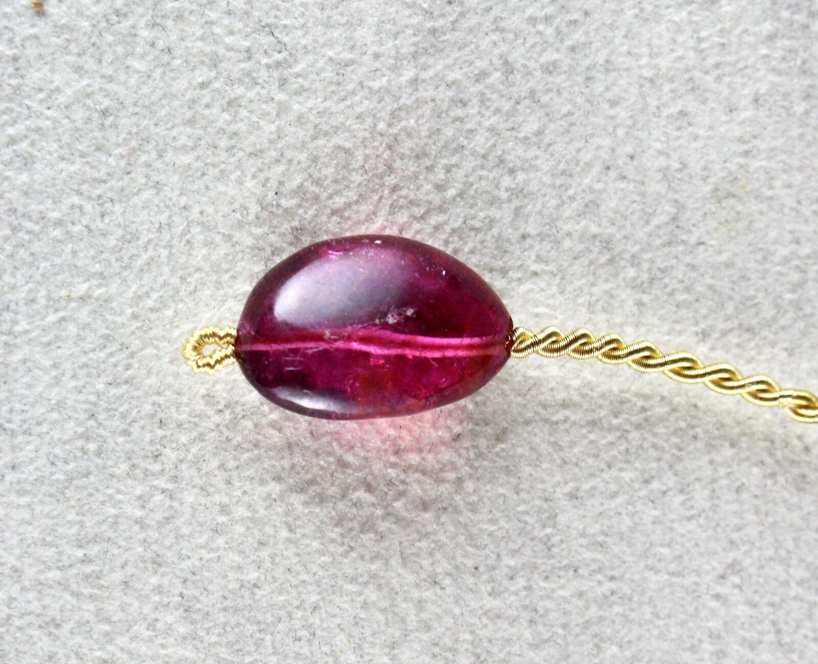 Natural Pink Tourmaline 11.32 Ct Rubellite Bead Gemstone Pendant Design